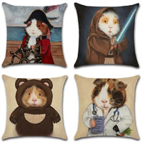 Cushion Cover, Cotton Fabric, Square, different designs for choice, 450x450mm, Sold By PC