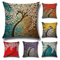 Cushion Cover, Cotton Fabric, Square, different designs for choice, 450x450mm, Sold By PC