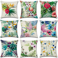 Cushion Cover, Polyester, with Linen Cotton, Square, printing, different designs for choice, 450x450mm, Sold By PC