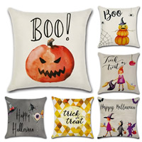 Cushion Cover Cotton Fabric Square Halloween Jewelry Gift Sold By PC