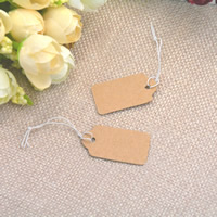 Jewelry Price Tag, Kraft, Rectangle, 33x18mm, 200PCs/Bag, Sold By Bag