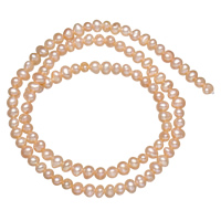 Cultured Potato Freshwater Pearl Beads, natural, pink, 3-4mm, Hole:Approx 0.8mm, Sold Per Approx 15 Inch Strand