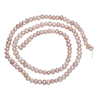 Barok ferskvandskulturperle Beads, Ferskvandsperle, naturlig, lilla, 3-4mm, Hole:Ca. 0.8mm, Solgt Per Ca. 15 inch Strand