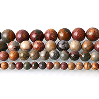 Natürliche Türkis Perle, rund, verschiedene Größen vorhanden, rot, Bohrung:ca. 0.5-1mm, Länge:ca. 15 ZollInch, verkauft von Menge