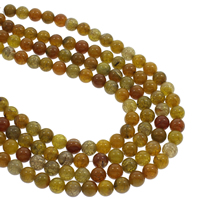 Natural Dragon Veins Agate Beads, Round, 8mm, Hole:Approx 1mm, Approx 48PCs/Strand, Sold Per Approx 14.5 Inch Strand