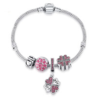 European Bracelet, Tibetan Style, plated, different length for choice & for woman & enamel & with rhinestone, lead & cadmium free, 170-210mm, Sold By Strand