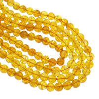 Knistern Quarz Perlen, rund, keine, 10mm, Bohrung:ca. 1mm, ca. 38PCs/Strang, verkauft per ca. 14.5 ZollInch Strang