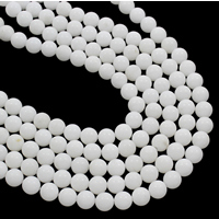 Natural White Agate Beads Dyed Marble Round white Approx 1mm Sold Per Approx 14.5 Inch Strand