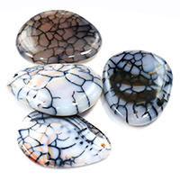 Dragon Veins Agate Pendant, Teardrop, natural, 33-44x48-51x7-12mm, Hole:Approx 2mm, 10PCs/Lot, Sold By Lot