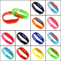 silicone Bracelet anti-moustique, plus de couleurs à choisir, 17mm, Vendu par 8.5 pouce brin