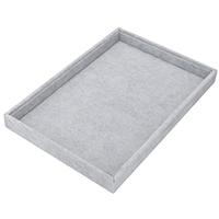 Display Case, Velveteen, with Glue Film & Cardboard, Rectangle, grey, 358x242x33mm, Sold By PC
