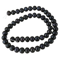 Cultured Potato Freshwater Pearl Beads black 7-8mm Approx 0.8mm Sold Per Approx 14.5 Inch Strand
