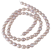 Cultured Rice Freshwater Pearl Beads, natural, purple, 4-5mm, Hole:Approx 0.8mm, Sold Per Approx 15.3 Inch Strand