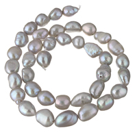Keshi Cultured Freshwater Pearl Beads, grey, 8-9mm, Hole:Approx 0.8mm, Sold Per Approx 15.5 Inch Strand