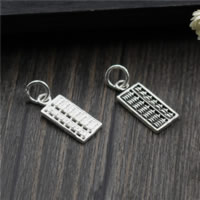 925 Sterling Silver Pendant, Abacus, different materials for choice, 8x18mm, Hole:Approx 2-3mm, 10PCs/Lot, Sold By Lot