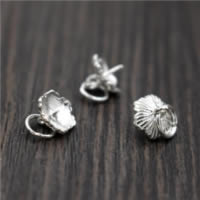 925 Sterling Silver Peg Bail, 8x7.1mm, 0.76mm, Hole:Approx 3mm, 30PCs/Lot, Sold By Lot