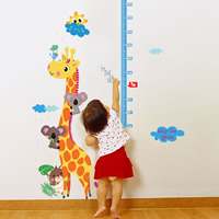 Wall Stickers, PVC-plast, Giraffe, vidhäftande & vattentät, 900x1400mm, Säljs av PC
