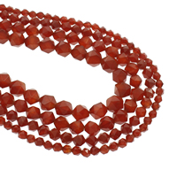 Natürlich rote Achat Perlen, Roter Achat, verschiedene Größen vorhanden, verkauft per ca. 15.5 ZollInch Strang