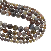 Natürliche Botswana Achat Perlen, rund, verschiedene Größen vorhanden, Bohrung:ca. 1mm, verkauft per ca. 15.5 ZollInch Strang