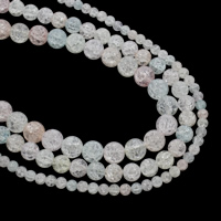 Perles en verre craquelé, Rond, normes différentes pour le choix & craquelure, Trou:Environ 1mm, Vendu par Environ 15.5 pouce brin