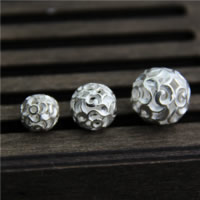Perles en argent sterling 925, Rond, normes différentes pour le choix & creux, Vendu par lot
