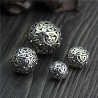 Thailand Sterling Silver Beads Round & hollow Sold By Lot