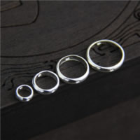 925 Sterling Silver Bracelet Findings, Donut, different size for choice, Hole:Approx 1mm, Sold By Lot