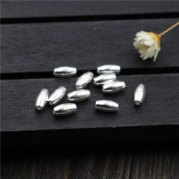 925 Sterling Silver Beads, Oval, 3x6mm, Hole:Approx 1mm, 100PCs/Lot, Sold By Lot
