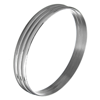 Stainless Steel Bangle Unisex original color 4mm Inner Approx 68mm Sold By Set