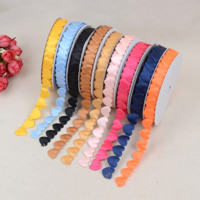 Polyester Ribbon, Heart, single-sided, more colors for choice, 16mm, 5PCs/Lot, 20Yards/PC, Sold By Lot
