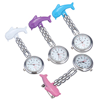 Nurse Watch Zinc Alloy with Glass Dolphin platinum color plated with painted nickel lead & cadmium free Sold By PC