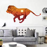 Wall Stickers & Decals, PVC Plastic, Lion, adhesive & waterproof, 1300x670mm, Sold By PC