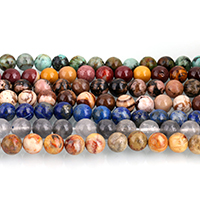 Perles bijoux en pierres gemmes, pierre gemme, Rond, naturel, différents matériaux pour le choix, 4mm, Trou:Environ 0.5mm, Environ 95PC/brin, Vendu par Environ 15 pouce brin