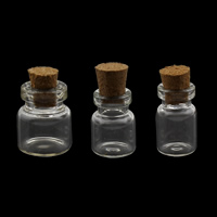 Glass Glass Bottle, with wood cap, different size for choice, 10PCs/Bag, Sold By Bag
