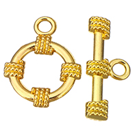 Tibetan Style Toggle Clasp, gold color plated, nickel, lead & cadmium free, 16x20x2.5mm, 9x22x3.5mm, Hole:Approx 2.5mm, 100Sets/Lot, Sold By Lot