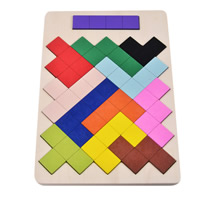Dimensional Puzzle, Wood, Rectangle, 220x150x80mm, Sold By Set
