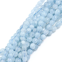 Aquamarine Beads, Nuggets, natural, March Birthstone, 8x10mm, Hole:Approx 0.8mm, Approx 38PCs/Strand, Sold Per Approx 15 Inch Strand