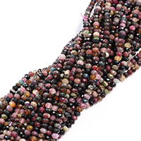 Tourmaline Beads Rondelle natural & faceted Approx 0.5-1mm Sold Per Approx 16 Inch Strand