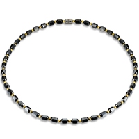 Unisex náhrdelník, Non-magnetický hematit, s Zinek, barva pozlacený, 460mm, Prodáno za Cca 18 inch Strand
