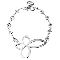 Stainless Steel Anklet with 1.5lnch extender chain Butterfly for woman original color  Length Approx 7 Inch Sold By Lot