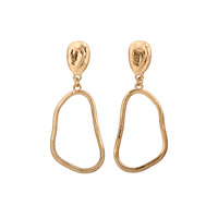 Zinc Alloy Drop Earring with plastic earnut stainless steel post pin gold color plated lead & cadmium free Sold By Pair