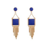 Resin Earring Zinc Alloy with Resin stainless steel post pin gold color plated lead & cadmium free Sold By Pair