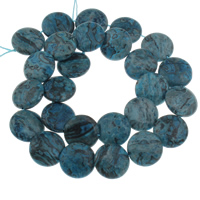 Natural Sodalite Beads, Flat Round, dyed, 16x4mm, Hole:Approx 1mm, Approx 26PCs/Strand, Sold Per Approx 15.5 Inch Strand