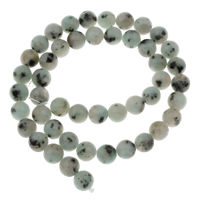 Lotus Jaspis Perlen, Lotos Jaspis, rund, verschiedene Größen vorhanden, Bohrung:ca. 1mm, verkauft per ca. 15 ZollInch Strang