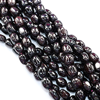 Natürlicher Granat Perlen, Klumpen, verschiedene Größen vorhanden, Bohrung:ca. 0.5-1mm, verkauft per ca. 16 ZollInch Strang