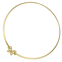 Collar halskæde, Stainless Steel, Butterfly, guldfarve belagt, for kvinde, 20x17mm, 3x1.5mm, Indvendig diameter:Ca. 140mm, Solgt af sæt