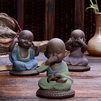 Decoração de Chá Pet, porcelana, Monge budista, Vario tipos a sua escolha, vendido por PC
