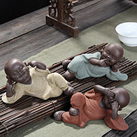 Tea Pet Decoration, Porcelain, Buddhist Monk, different styles for choice, 125x55x65mm, Sold By PC