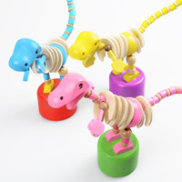 madera Rocking Animals Puppet, Dinosaurio, color mixto, 200x95x35mm, Vendido por UD