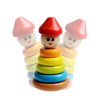 Holz Kinder Früherziehungsspielzeug, Clown, gemischte Farben, 90x170mm, verkauft von PC